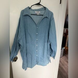 Women's Light Blue Denim Long Sleeve